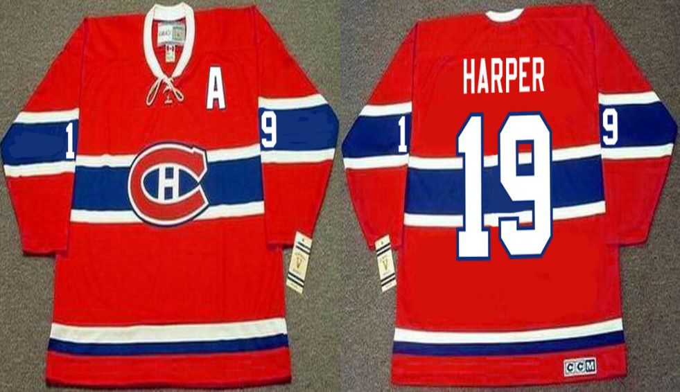 2019 Men Montreal Canadiens #19 Harper Red CCM NHL jerseys